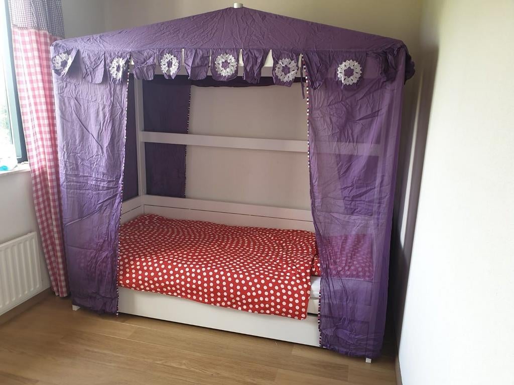 Lifetime opbouw hemelbed, Ophalen, Gebruikt, 180 cm of meer, 85 tot 100 cm