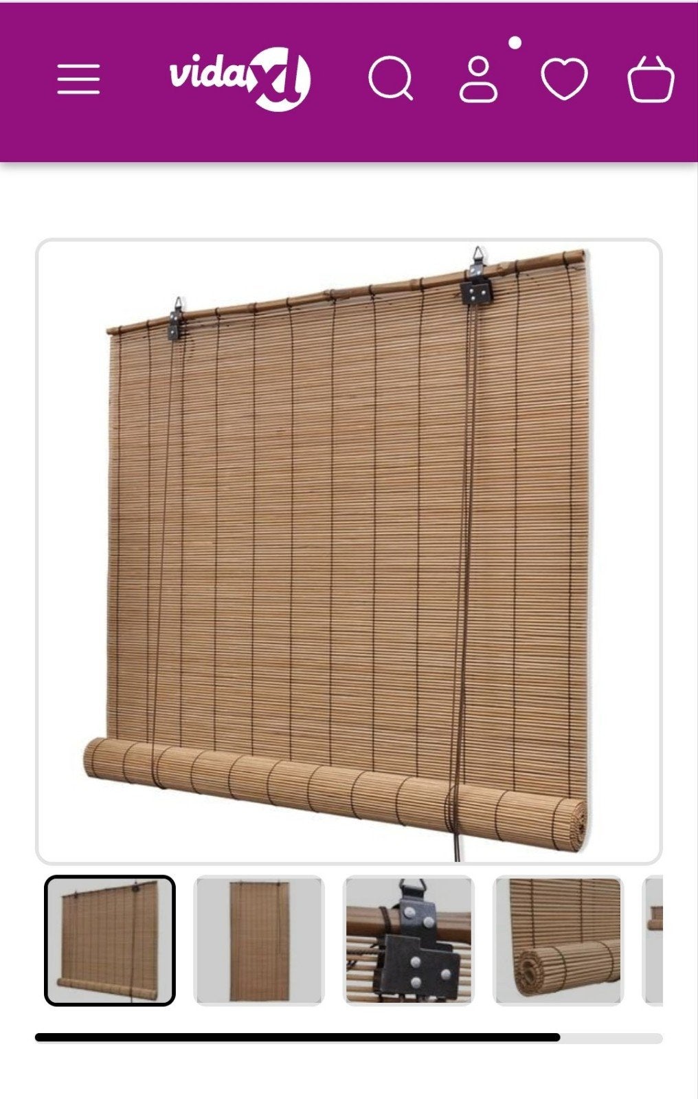 Rolgordijn Bamboe nieuw 140/160 cm, Ophalen, 150 cm, Nieuw, Rolgordijn