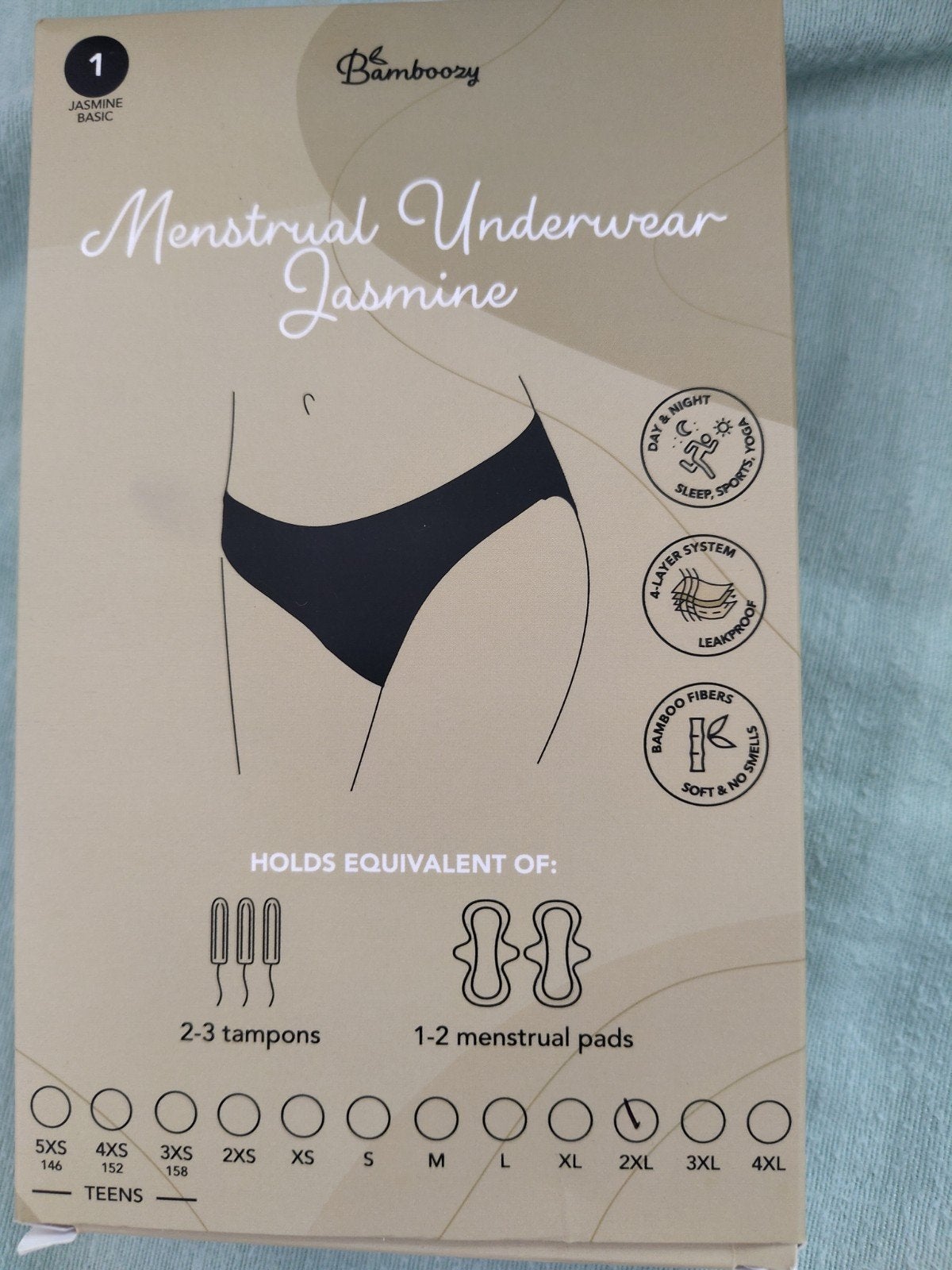 3 menstruatie ondergoed bamboozy, Ophalen of Verzenden, Zwart, Slip