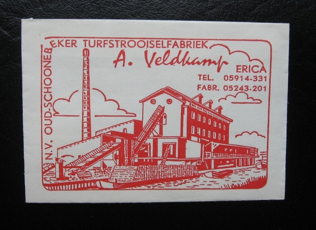 6253 Erica - Oud Schoonebeker Turfstrooiselfabr. A. Veldkamp, Ophalen of Verzenden, Nederland