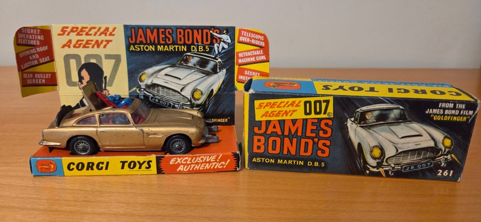Corgi Toys James Bond Aston Martin DB5 Goldfinger 1965, Verzamelen, Ophalen of Verzenden, Gebruikt, Auto's