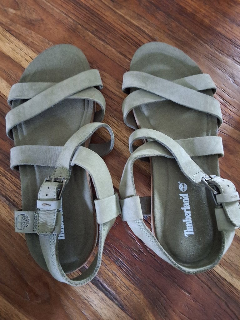 Timberland dames sandalen groen maat 39, Zo goed als nieuw, Timberland, Groen, Sandalen of Muiltjes