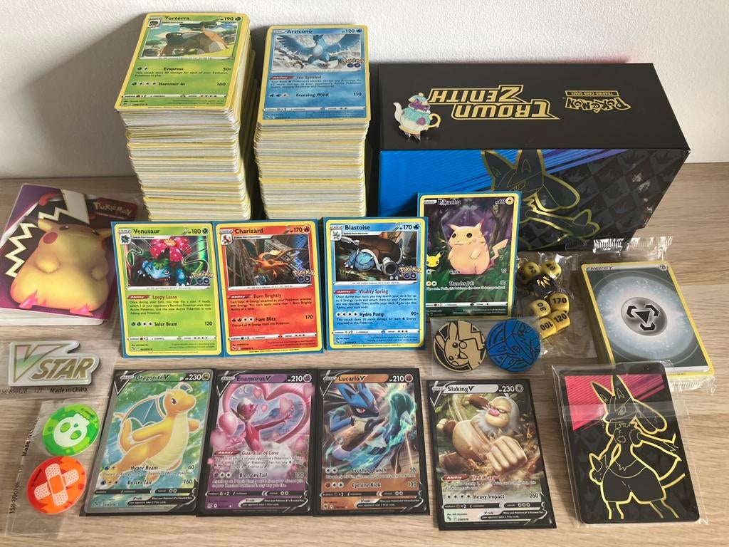 Set van 920 verschillende originele Pokemon kaarten, Hobby en Vrije tijd, Ophalen of Verzenden, Meerdere kaarten, Foil