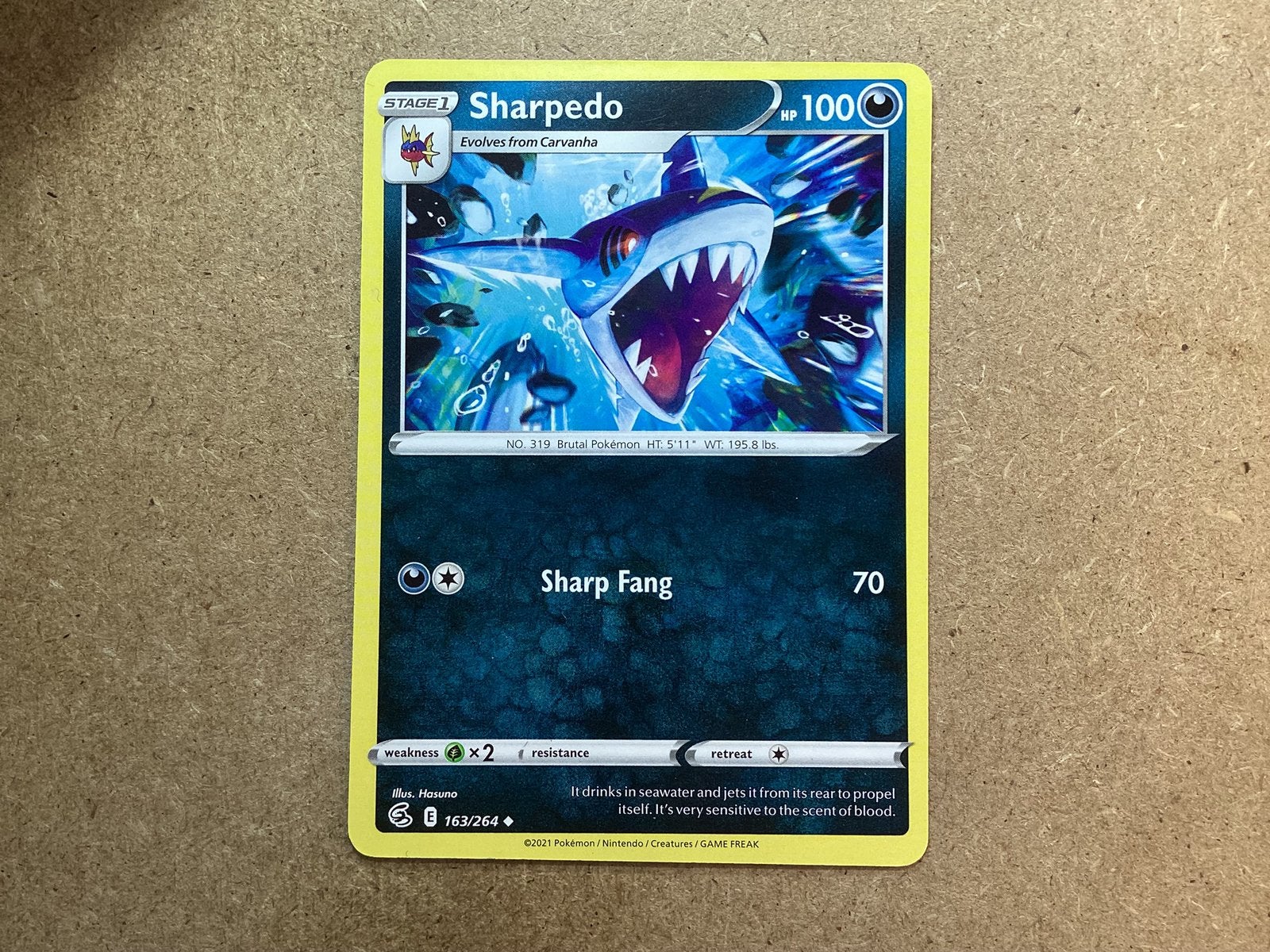 1x Sharpedo [FST 163/264] (Excellent), Ophalen of Verzenden, Zo goed als nieuw, Losse kaart