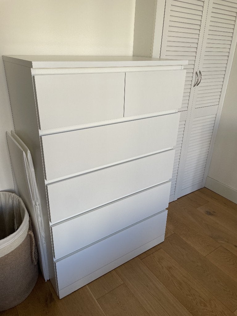 IKEA MALM ladekast wit - Uit assortiment! (Discontinued), Huis en Inrichting, Kasten | Ladekasten, Ophalen, 5 laden of meer, 100 tot 150 cm