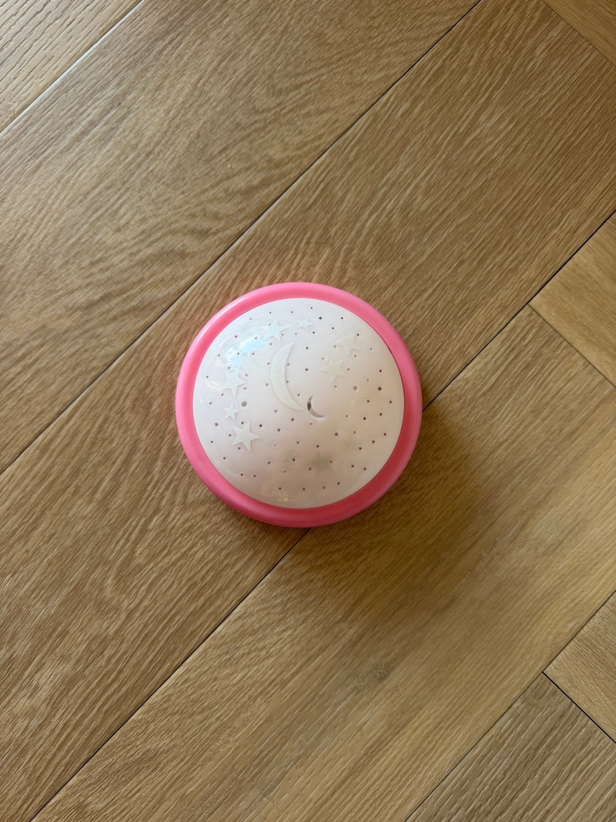 Sterrenprojector, nachtlampje, aan/uit drukken, Roze, Ophalen of Verzenden, Gebruikt, Lamp