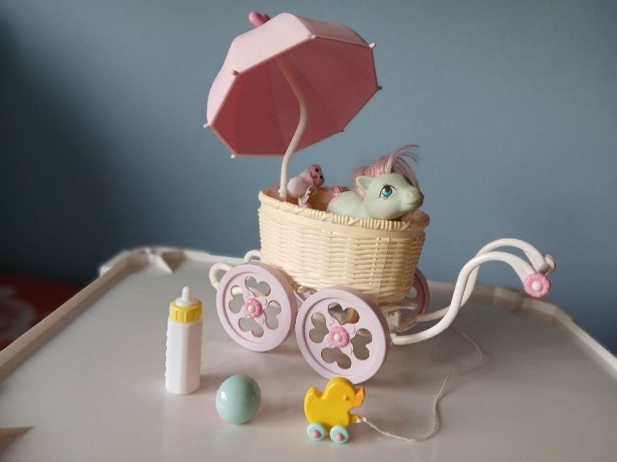 My Little Pony Kinderwagen Set met Accessoires, Ophalen of Verzenden, Gebruikt
