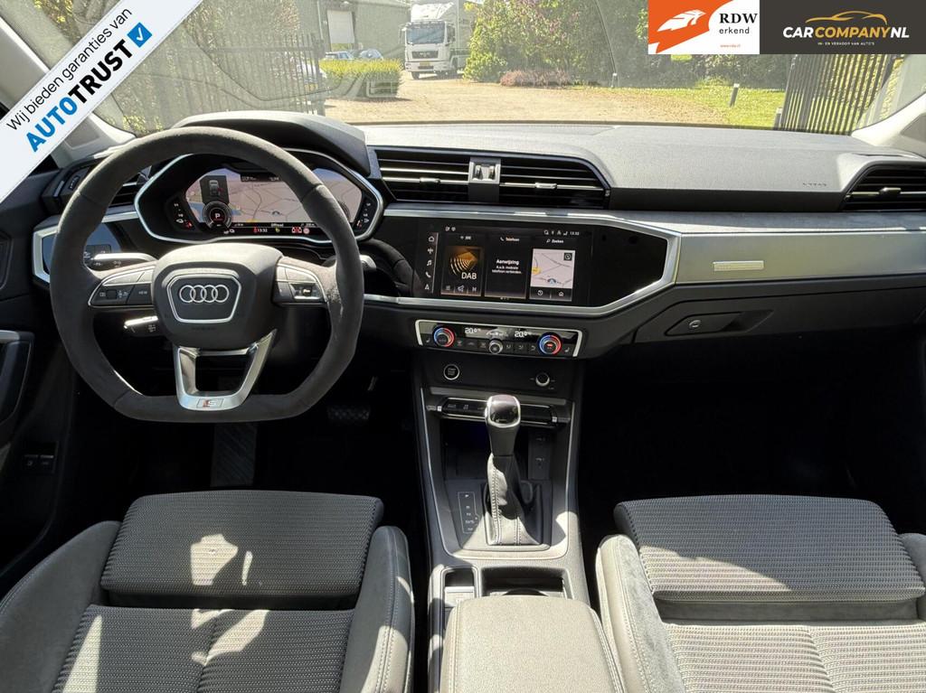 Audi Q3 Sportback 45|2X SLINE/Black edit|SPORTSTUUR|SFEER!, Auto's, Audi, Gebruikt, Zwart, Met garantie (alle), Zwart