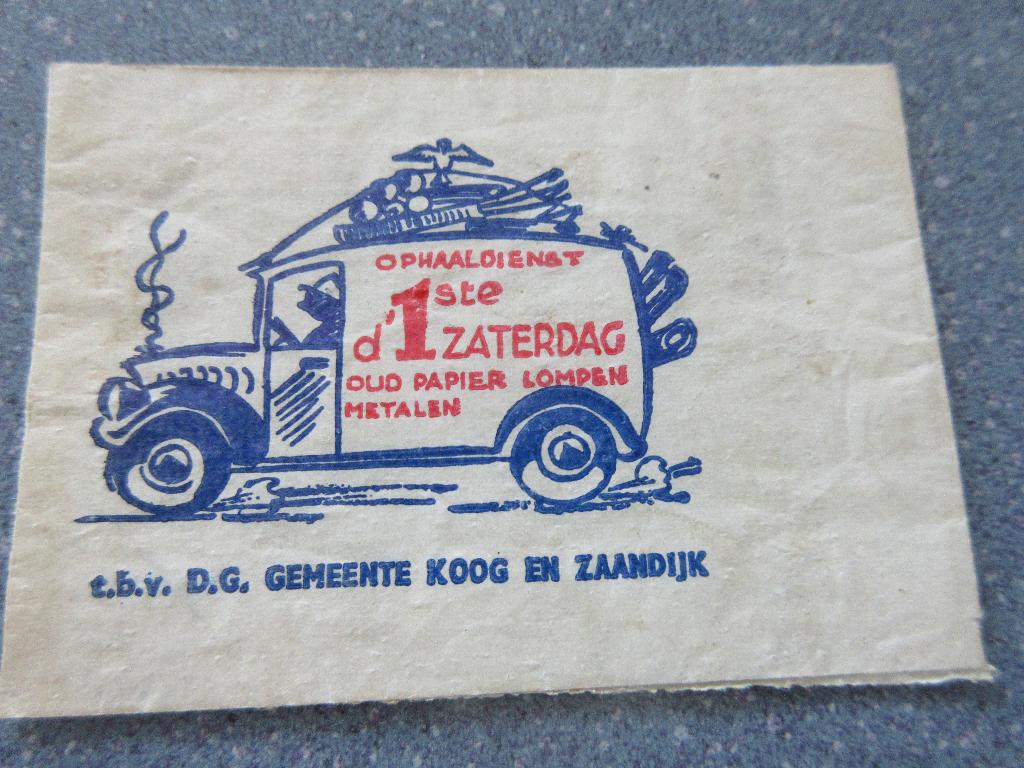 Koog en Zaandijk, D.G.Gemeente /Ophaaldienst 1e zaterdag, Verzenden, Nederland