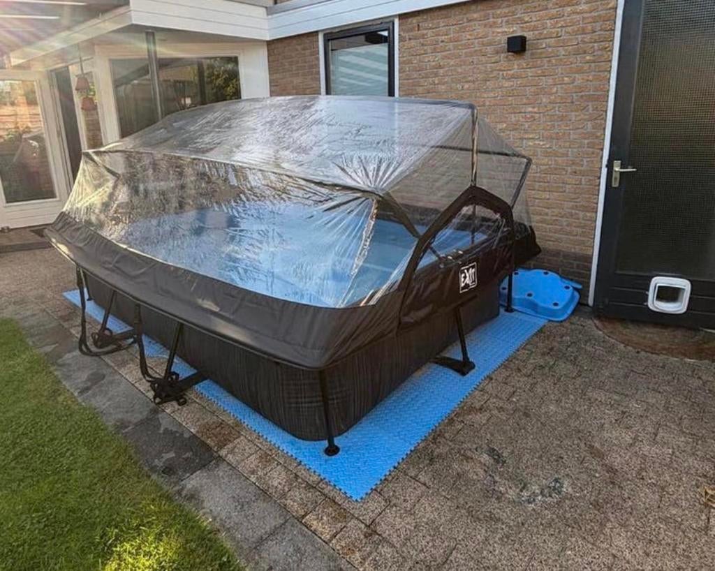 Exit zwembad (300x200x65 cm) met overkapping en toebehoren, Tuin en Terras, Zwembad-toebehoren, Zo goed als nieuw, Ophalen