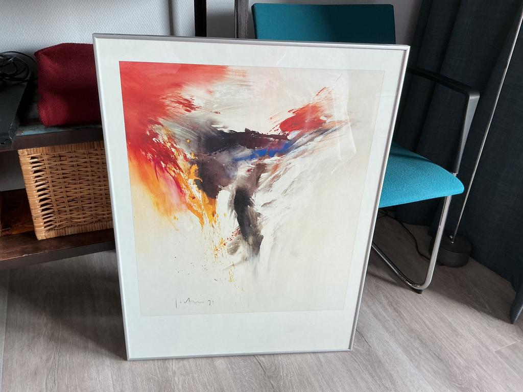 Schilderij abstract, Ophalen, Zo goed als nieuw, Schilderij, Minder dan 50 cm