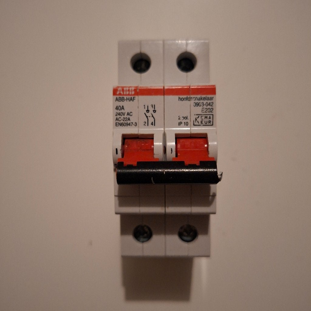 ABB 40A hoofdschakelaar, Ophalen of Verzenden, Gebruikt, ABB, Overige typen