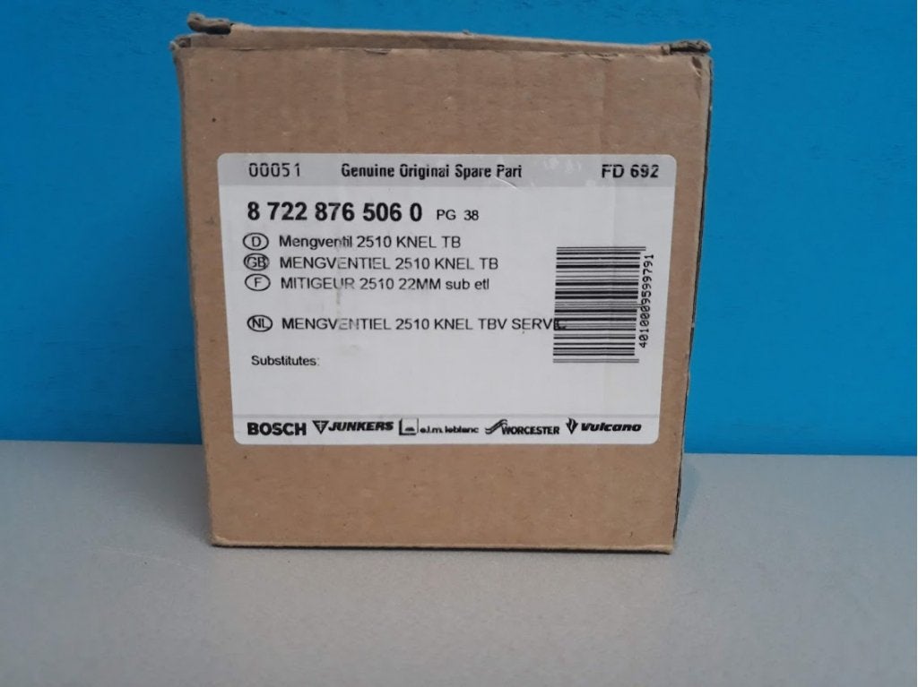 Mengventiel 2510 Knel TBV service Bosch 87228765060, Niet ingevuld, Cv-ketel of Combi-ketel, Niet ingevuld, Nieuw