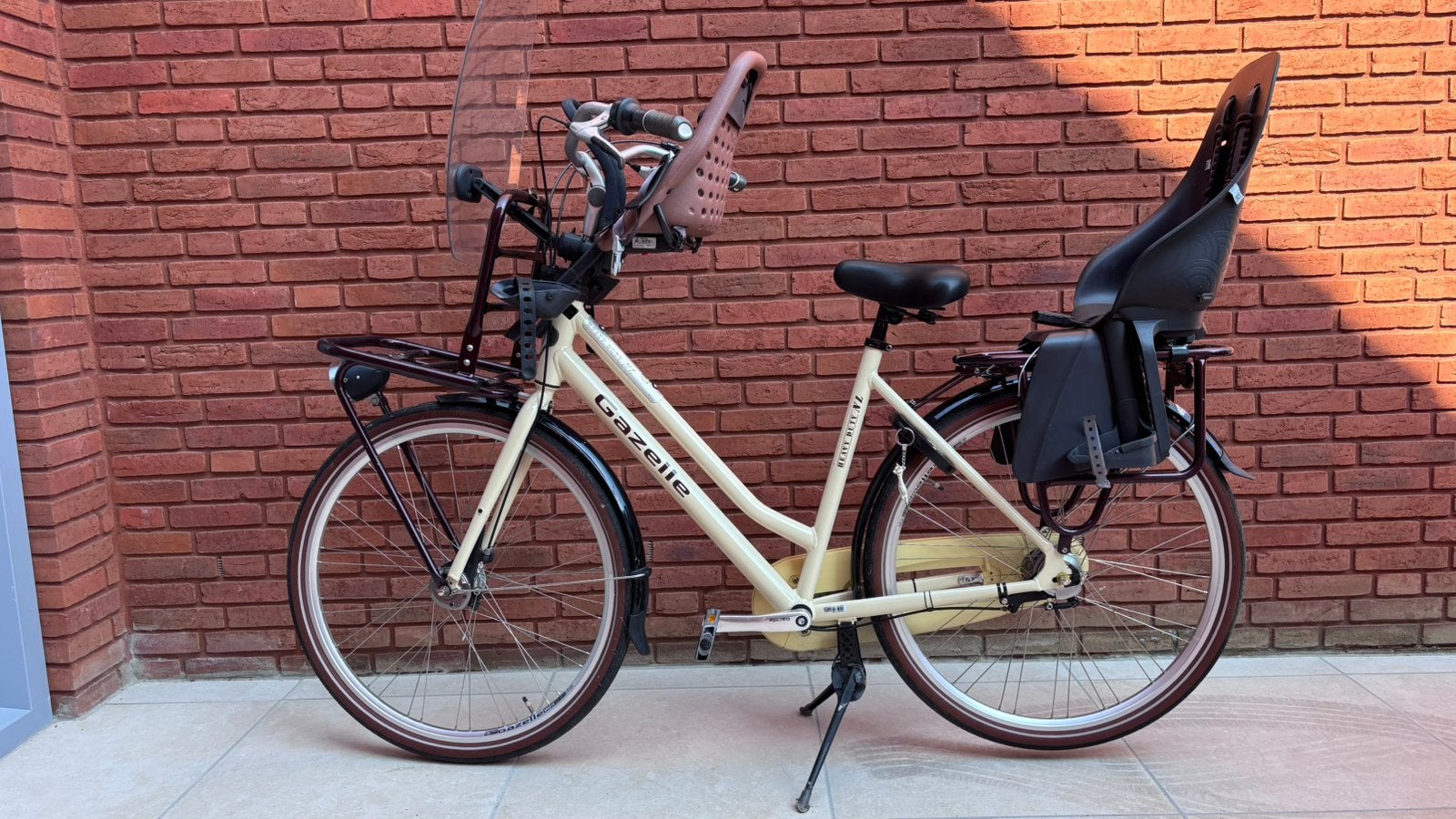 Mama fiets Gazelle, Fietsen en Brommers, Fietsen | Dames | Moederfietsen, Ophalen, 2 zitjes, 53 tot 56 cm, Versnellingen