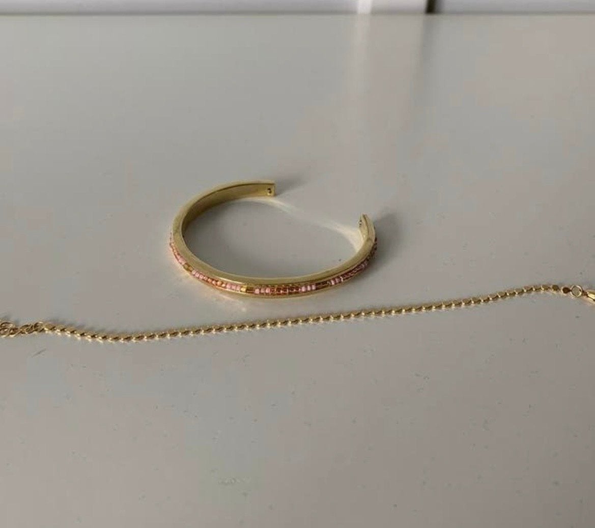 Sam & Rosa Bangle en losse armband - Zgan, Overige materialen, Ophalen of Verzenden, Zo goed als nieuw, Met bedels of kralen