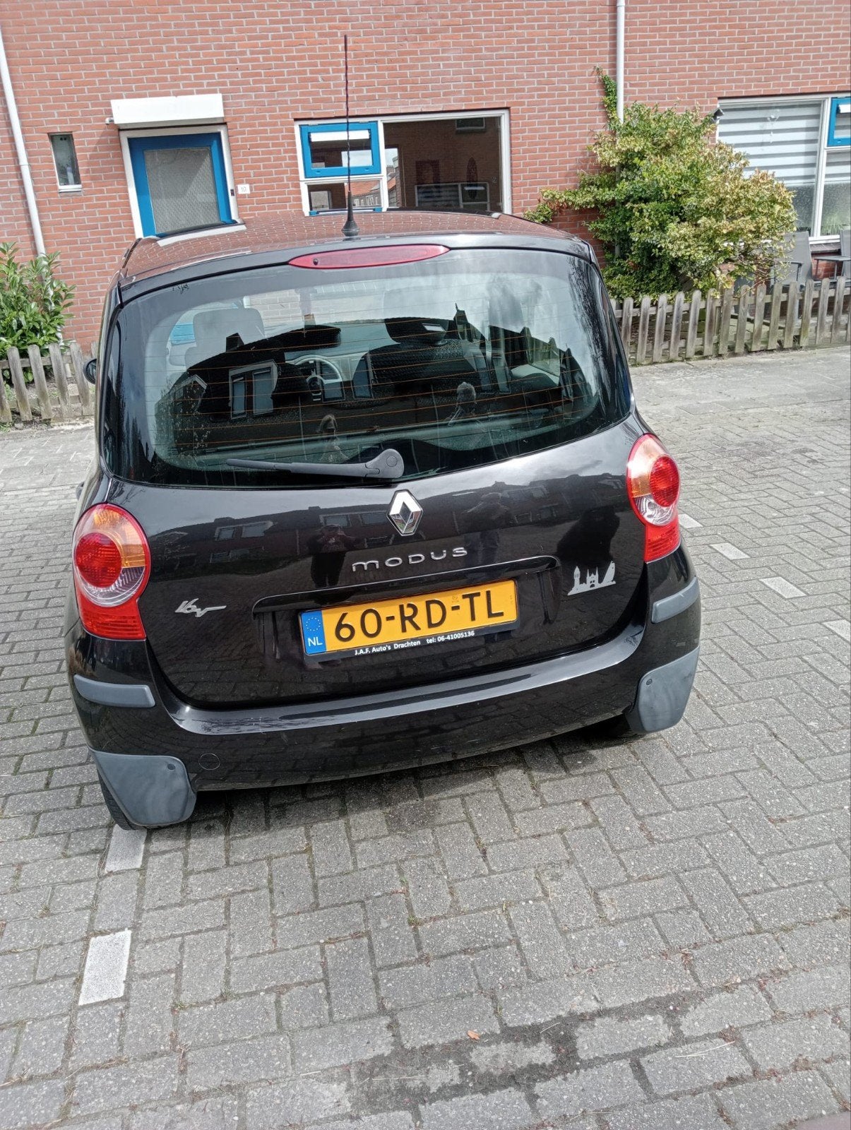 Renault Modus 1.6 16V E4 2005 Zwart, Auto's, Voorwielaandrijving, 15 km/l, 1145 kg, 4 cilinders