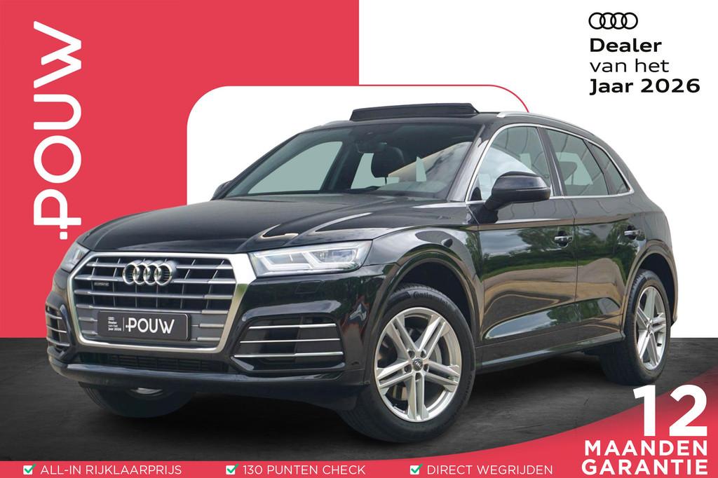 Audi Q5 2.0 TFSI 252pk Quattro Sport | Panoramadak | PDC | A, Auto's, Automaat, Gebruikt, 4 cilinders, Zwart