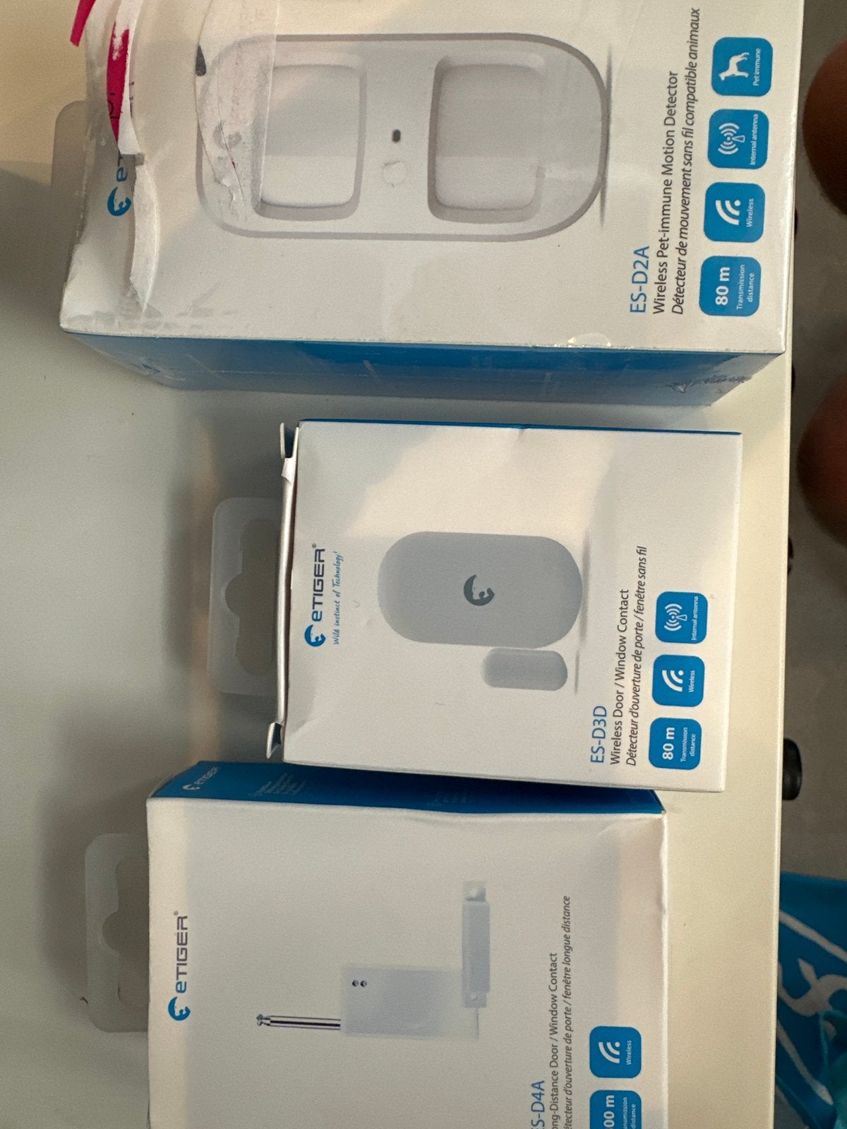 Etiger ES-D4A+ ES-D3D + ESD2A Alarmsysteem Sensoren Nieuw, Doe-het-zelf en Verbouw, Alarmsystemen, Beweging, Detector, Sensor of Melder