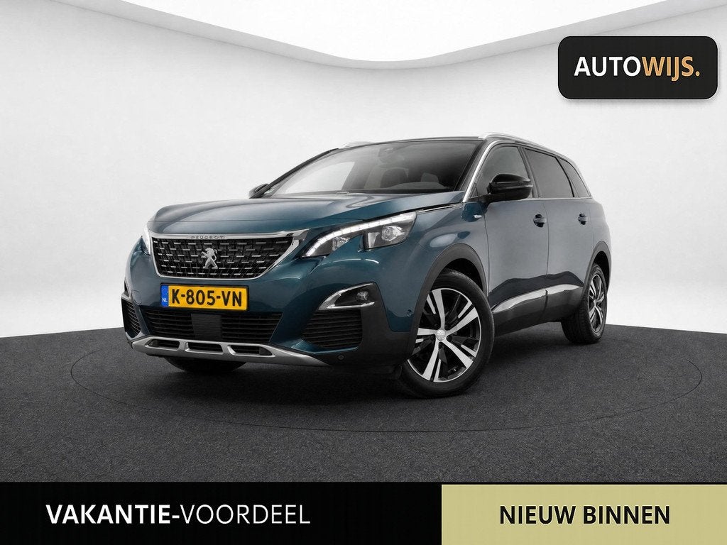 Peugeot 5008 1.6 e-THP GT-Line|AUT|LEDER|PANO|TREKHAAK|FOCAL, Auto's, Peugeot, Bedrijf, Te koop, 360° camera, ABS, Achteruitrijcamera