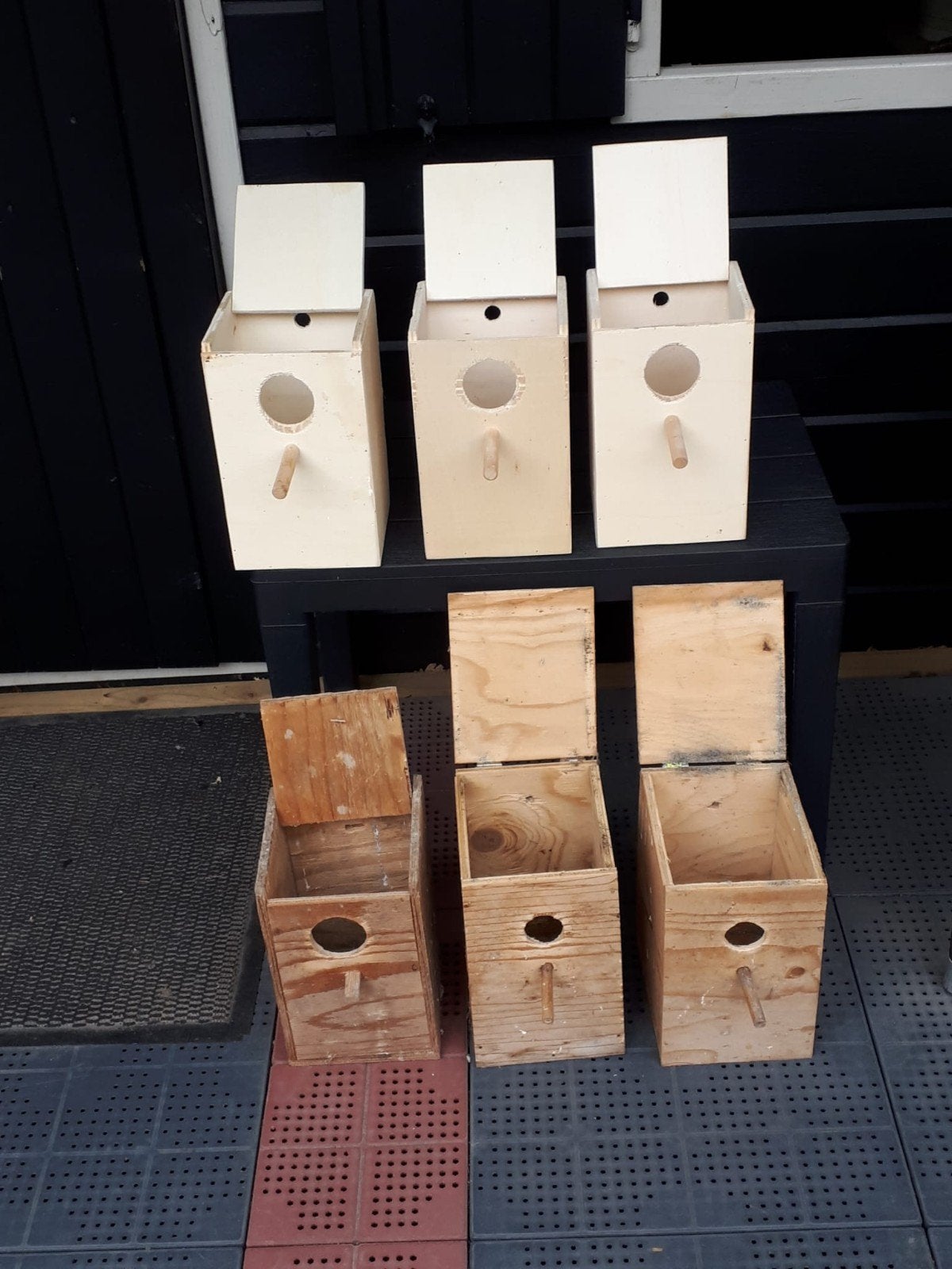 6 grasparkieten nestjes, Ophalen, Zo goed als nieuw, Kooi-accessoires