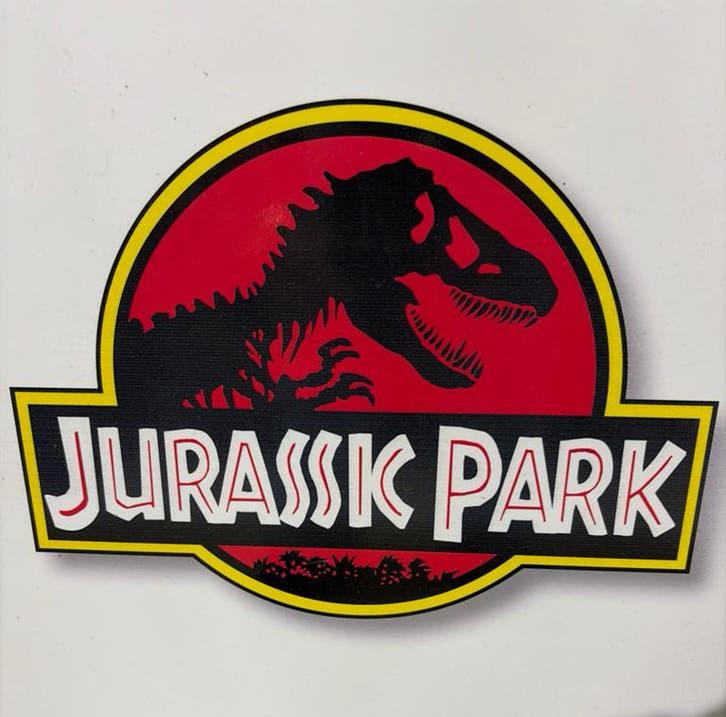 Jurassic Park Deur & Decoratie Spinosaurus & T-Rex, Verzamelen, Ophalen, Gebruikt, Film, Overige typen