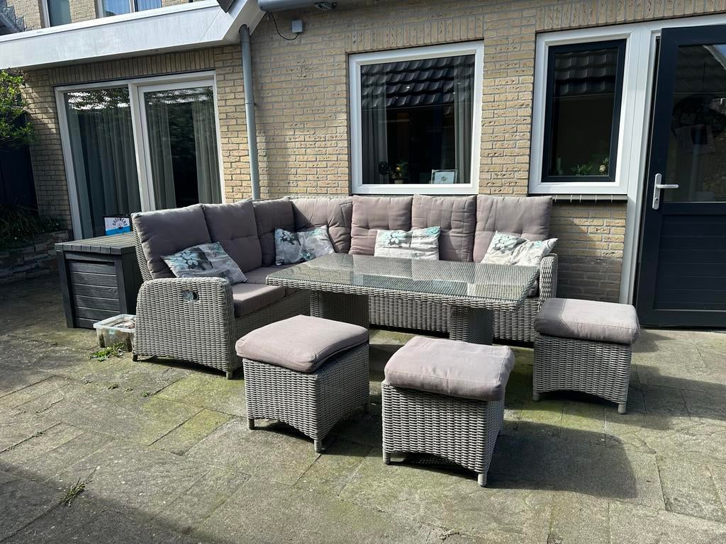 Lounge dining set, Tuin en Terras, Tuinsets en Loungesets, Ophalen, Meer dan 8 zitplaatsen, Zo goed als nieuw, Loungeset