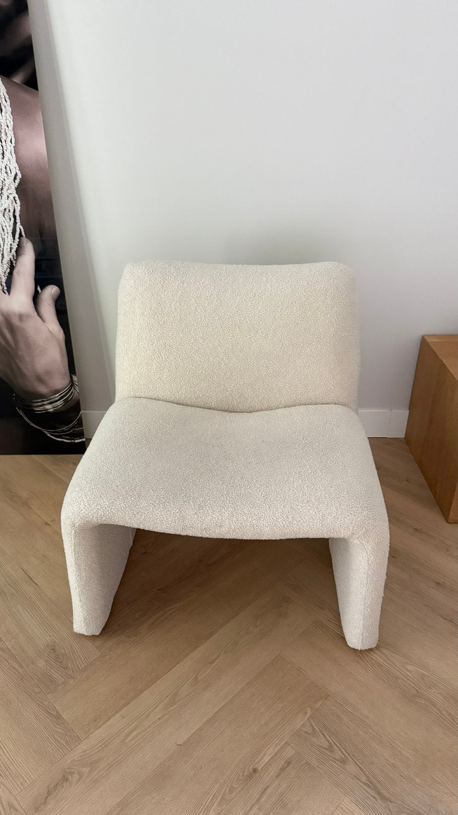 Karwei fauteuil Kate teddy stof, Ophalen, Zo goed als nieuw, Stof, 50 tot 75 cm