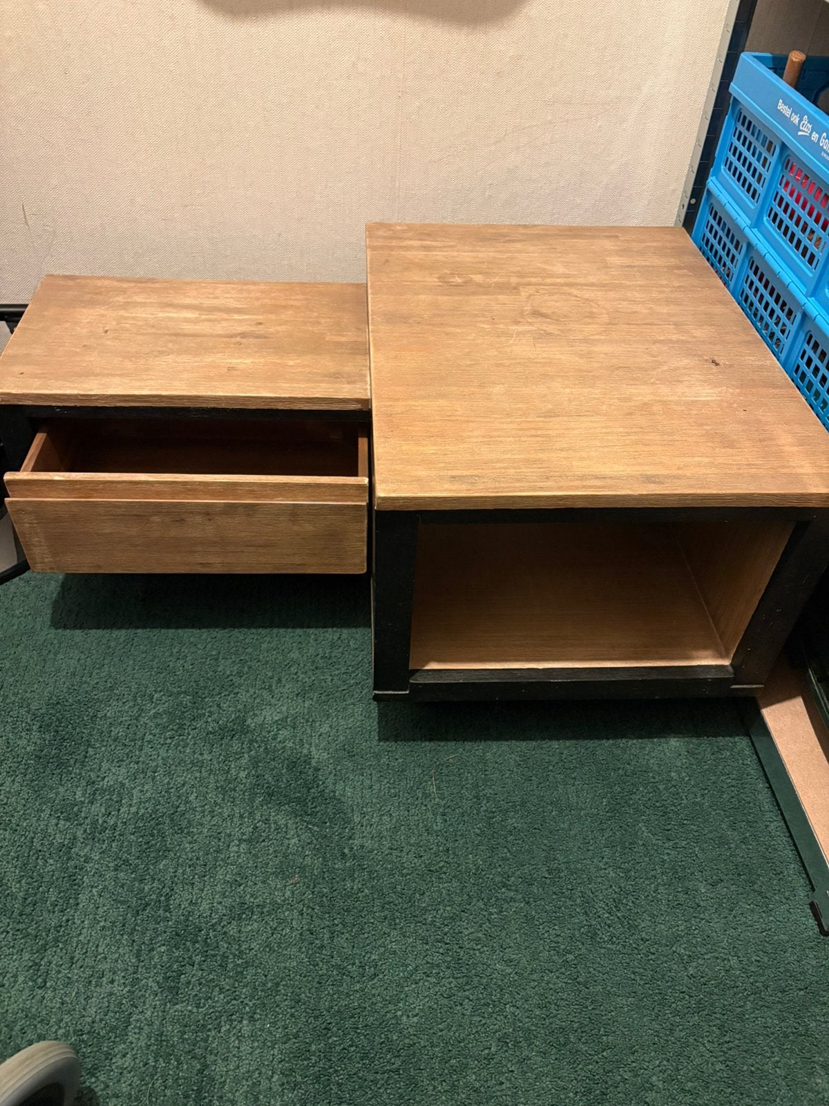 Salontafeltje op wieltjes, Ophalen, Gebruikt, Rechthoekig, 50 tot 100 cm