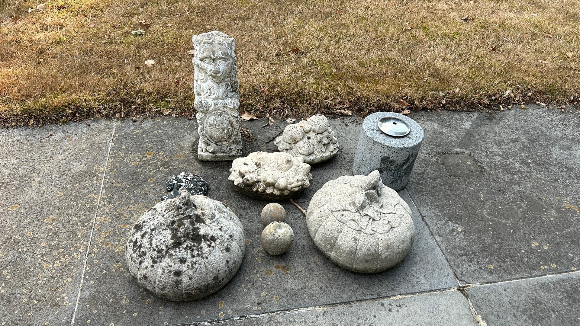 Partij betonnen beelden pompoenen etc, Ophalen, Gebruikt, Beton, Overige typen