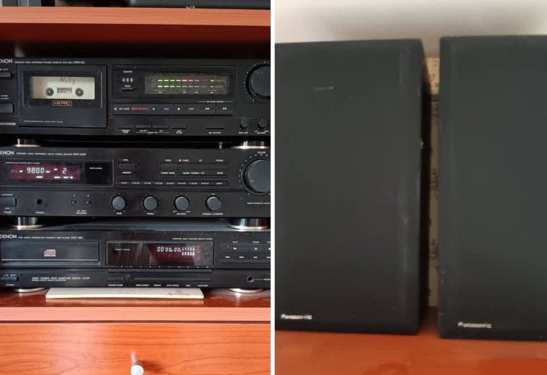 Denon Stereo Set Cassettedeck, CD-speler, Tuner en Speake, Gebruikt, Denon, Tuner of Radio, Losse componenten