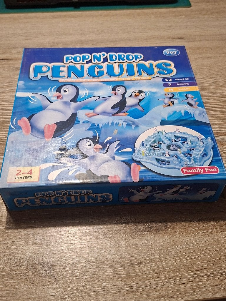 Pop N' Drop Pinguïns bordspel compleet, Drie of vier spelers, Ophalen of Verzenden, Zo goed als nieuw, 707 Games