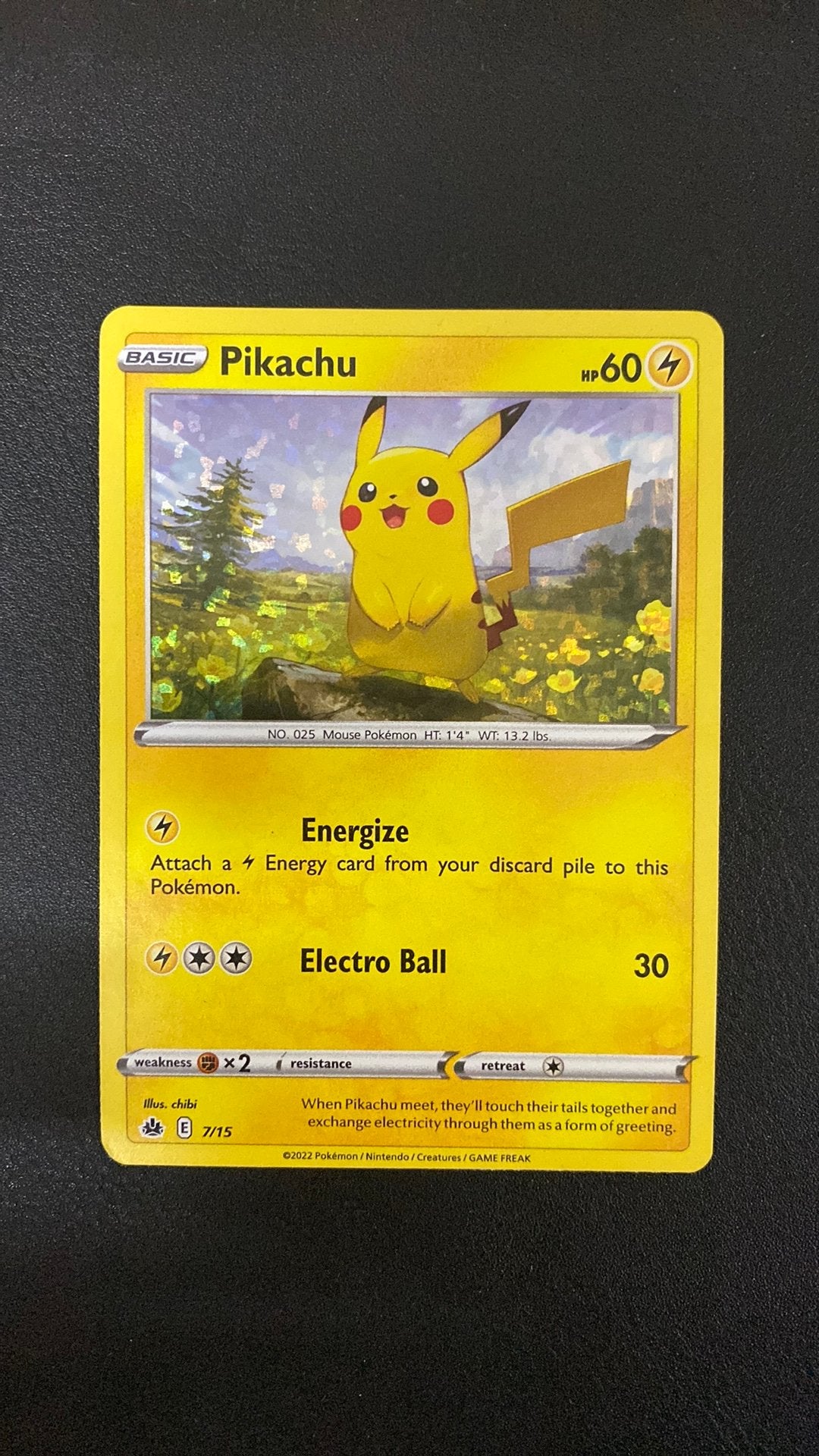 Pokemon pikachu 7/15 holo mcdonalds, Ophalen of Verzenden, Gebruikt, Losse kaart