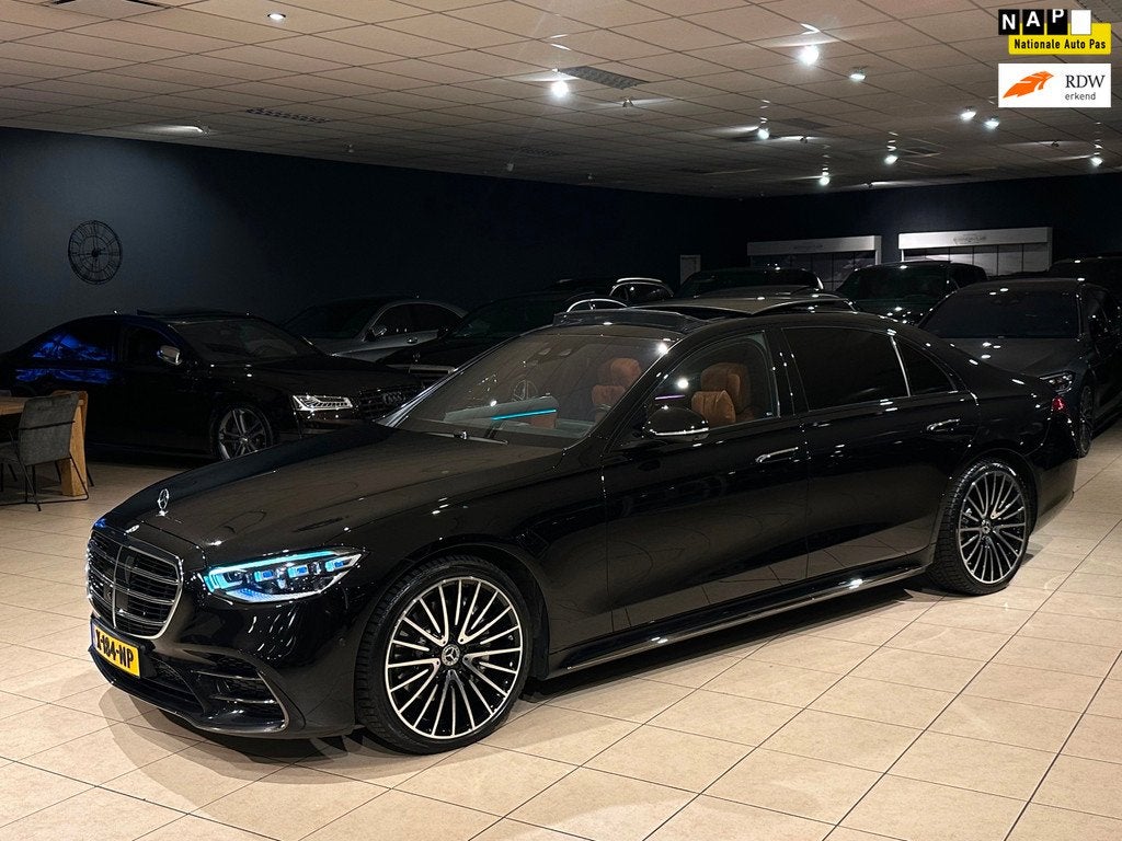 Mercedes-Benz S-klasse S 450d 4MATIC Lang AMG/BTW/MANUFAKTUR, Auto's, Automaat, Gebruikt, Euro 6, Zwart