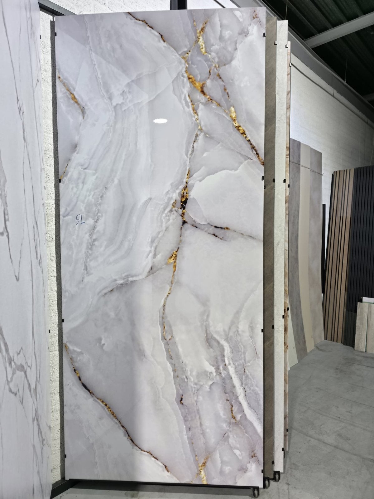 Pvc paneel 280x122cm marble look diverse modellen, Doe-het-zelf en Verbouw, Platen en Panelen, Ophalen, Nieuw