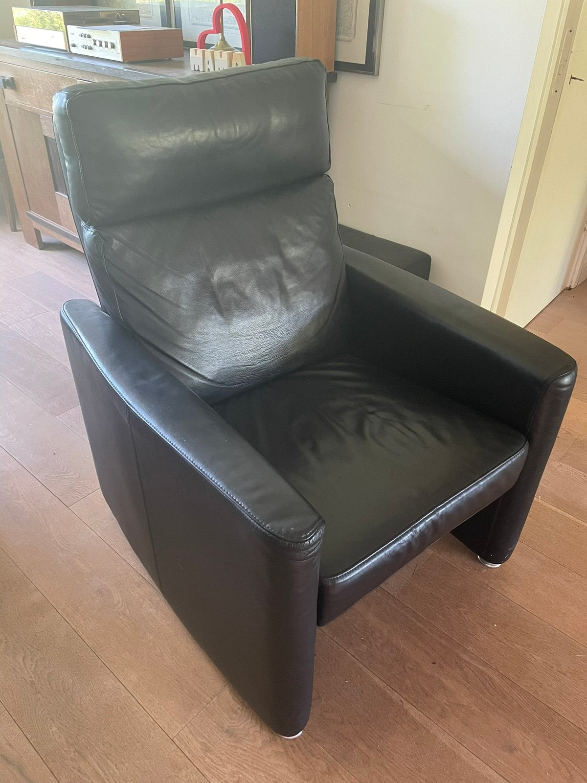 Leren stoelen, fauteuil van echt leer, Ophalen, Zo goed als nieuw, 50 tot 75 cm, Leer
