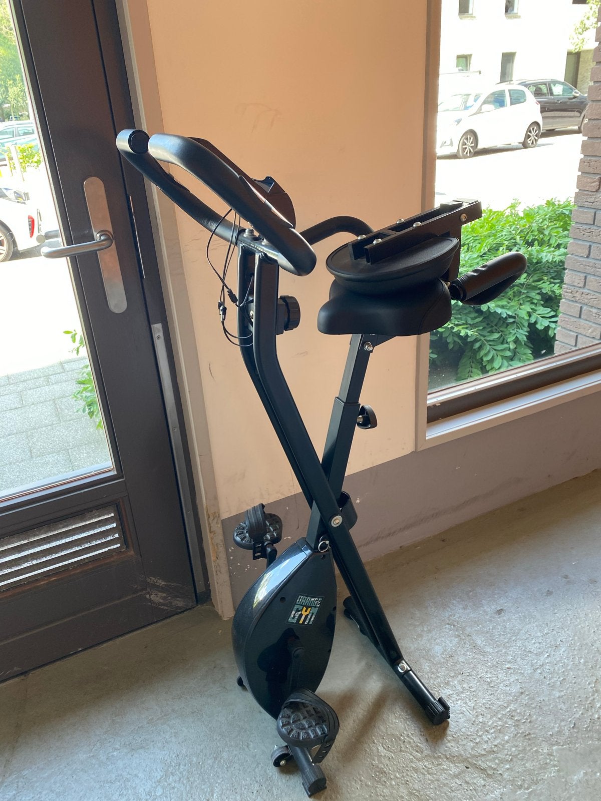 Opvouwbare hometrainer met rugleuning, Ophalen, Gebruikt, Metaal, Benen