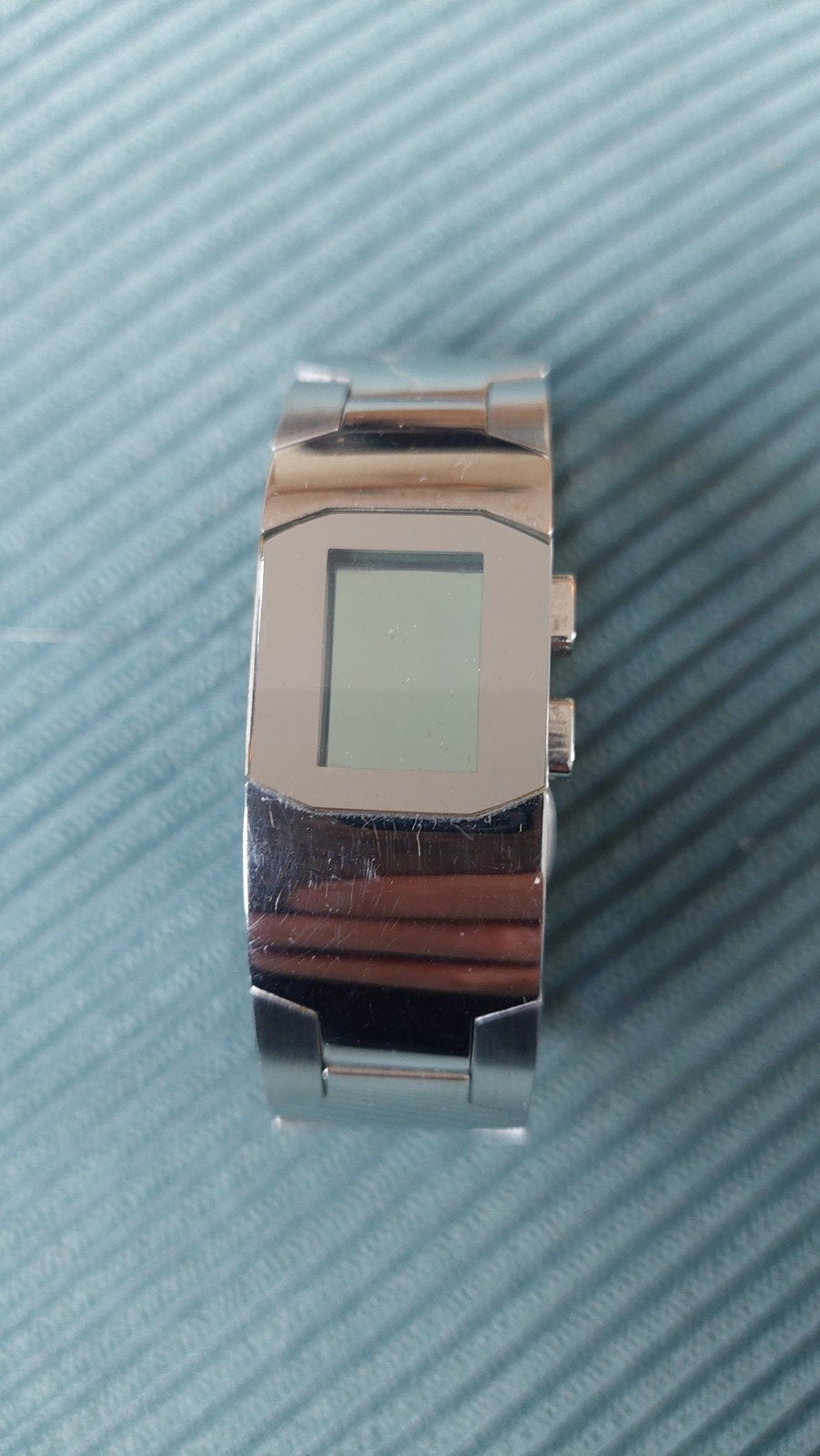 Diesel horloge met lichte beschadiging, batterij leeg, Overige merken, Staal, Gebruikt, Staal