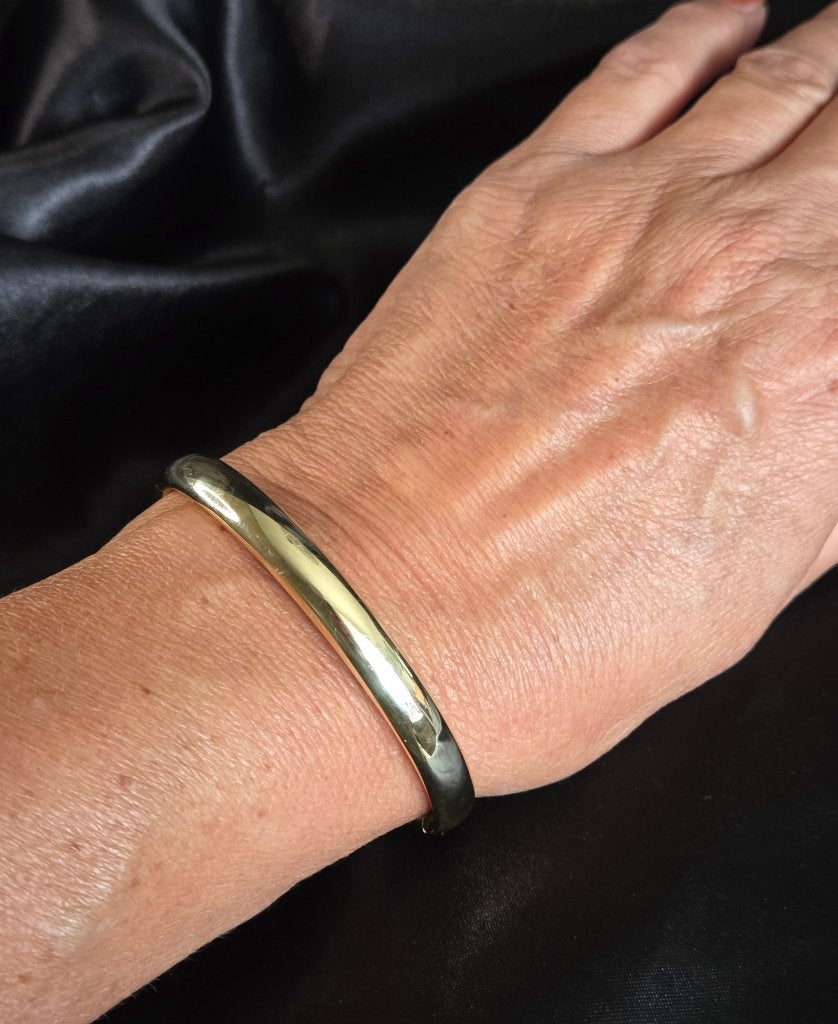 Gouden vintage classic bangle/slavenarmband. 2026/363, ., Ophalen of Verzenden, Zo goed als nieuw, .
