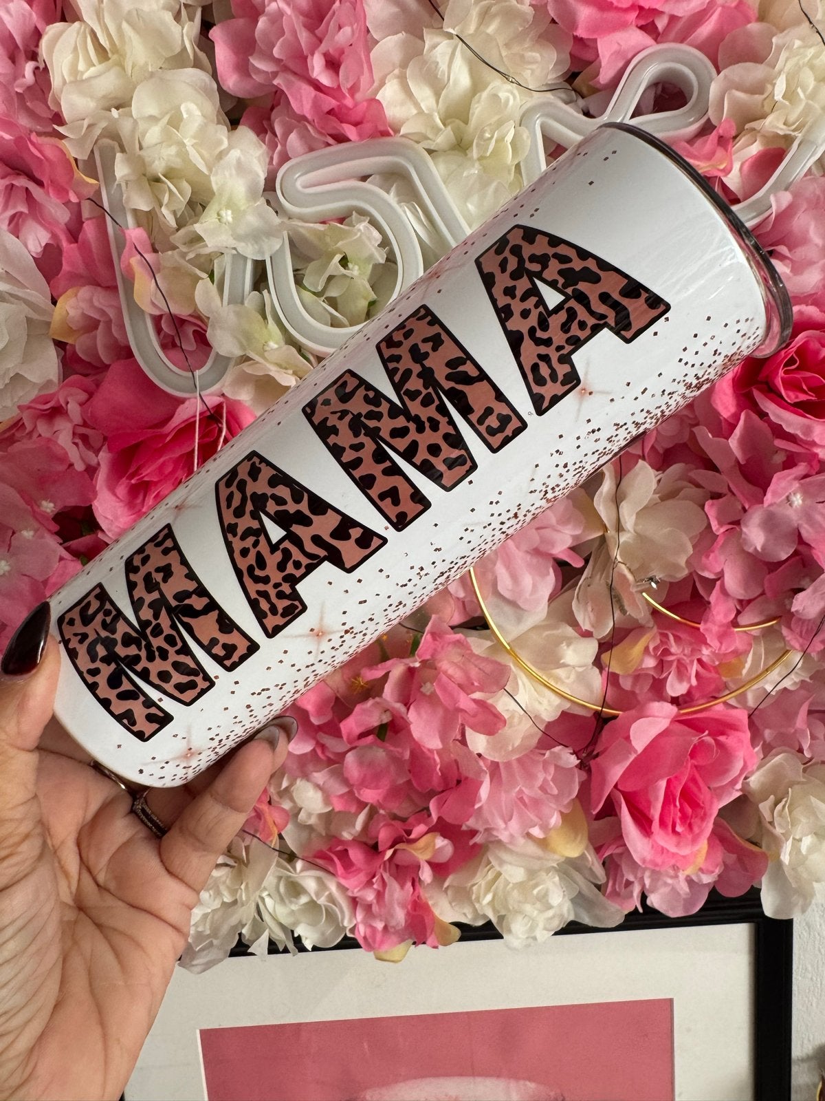 MAMA Luipaardprint Tumbler - Stijlvolle Drinkbeker, Verzenden, Nieuw