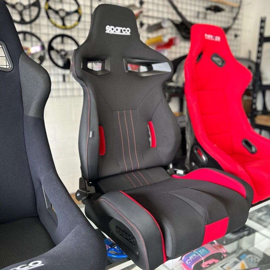 Sparco R333 Zwart Rood Kuipstoel Sportstoel Racestoel