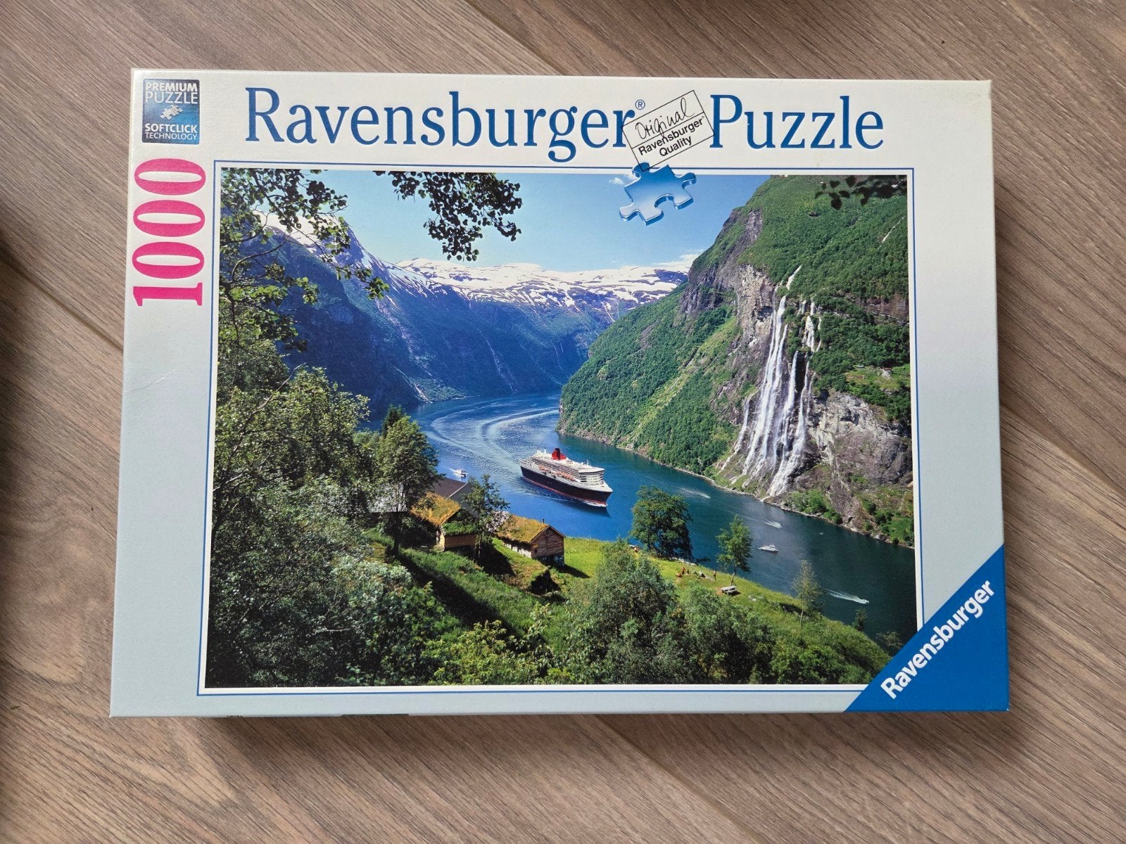 Ravensburger Legpuzzel 1000 stukjes - Noorse Fjord, Ophalen of Verzenden, 500 t/m 1500 stukjes, Zo goed als nieuw, Legpuzzel