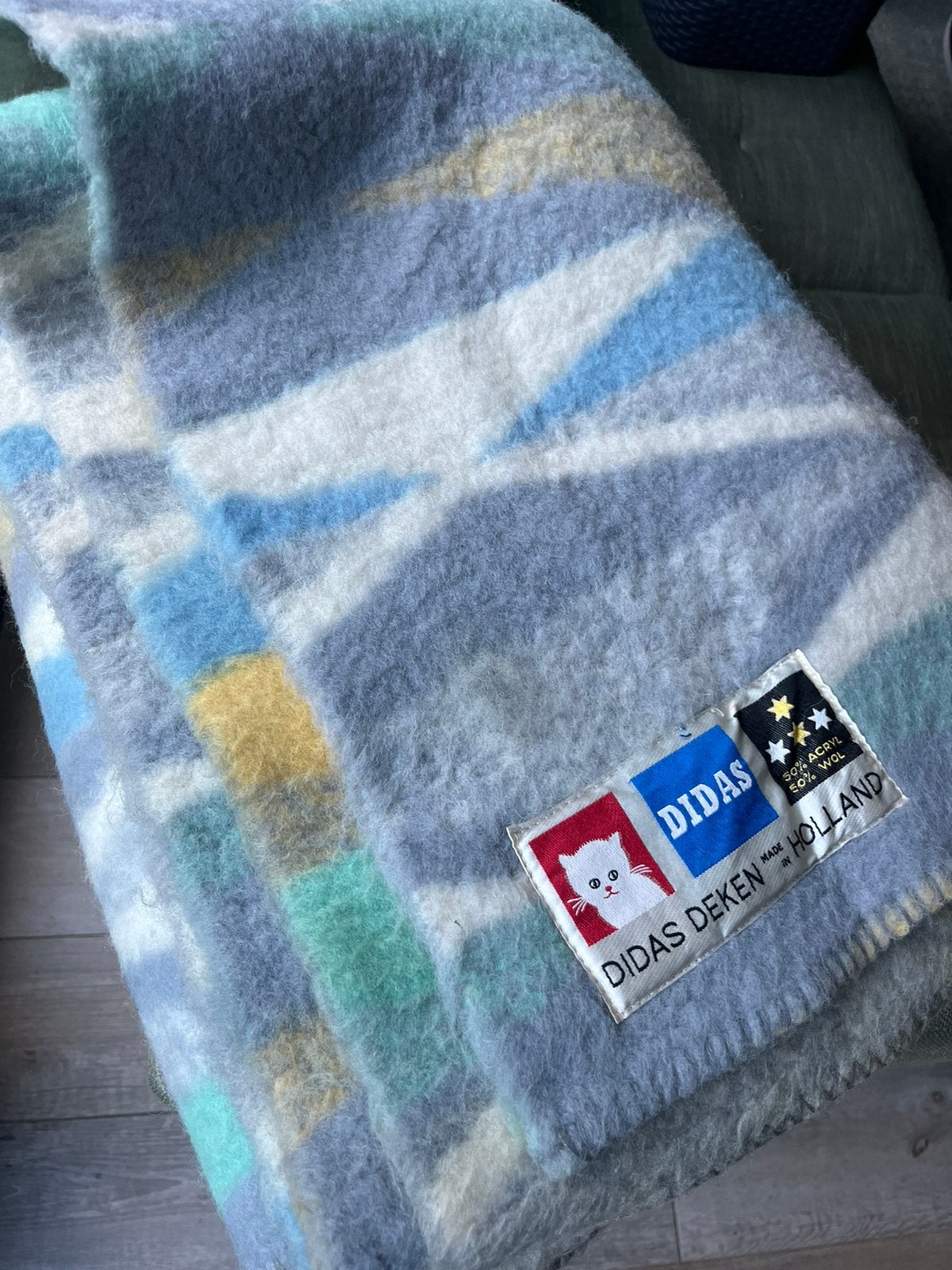 Hele toffe vintage wollen deken van Didas, Huis en Inrichting, Ophalen of Verzenden, Gebruikt