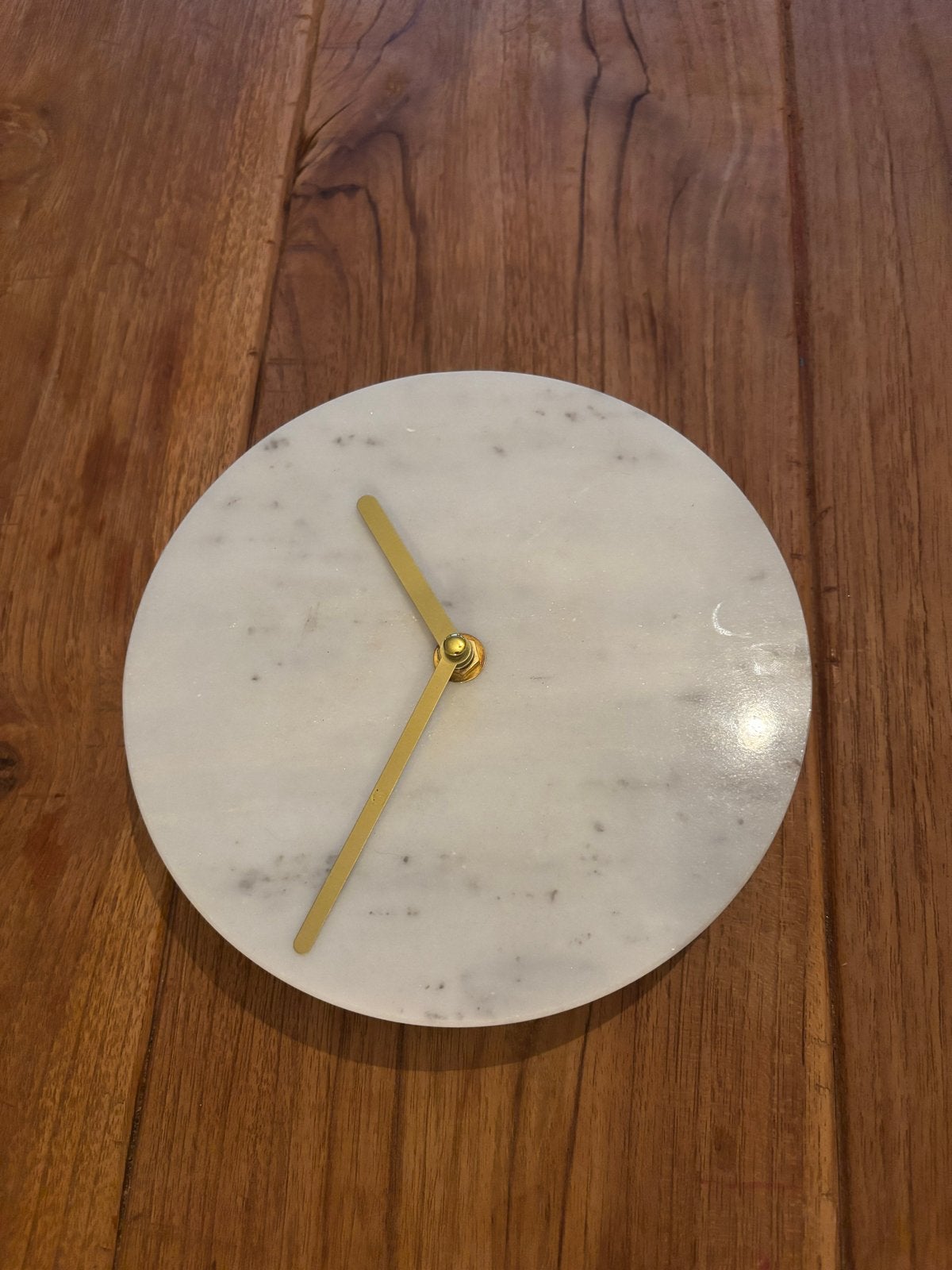 Wandklok Sostrene Grene, marmerlook, 18 cm, Ophalen, Wandklok, Wit, Analoog