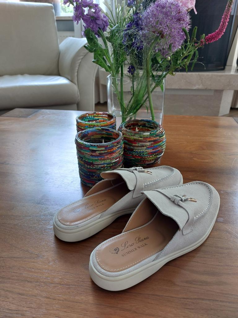 Slippers loro piana 38, Kleding | Dames, Schoenen, Verzenden, Zo goed als nieuw