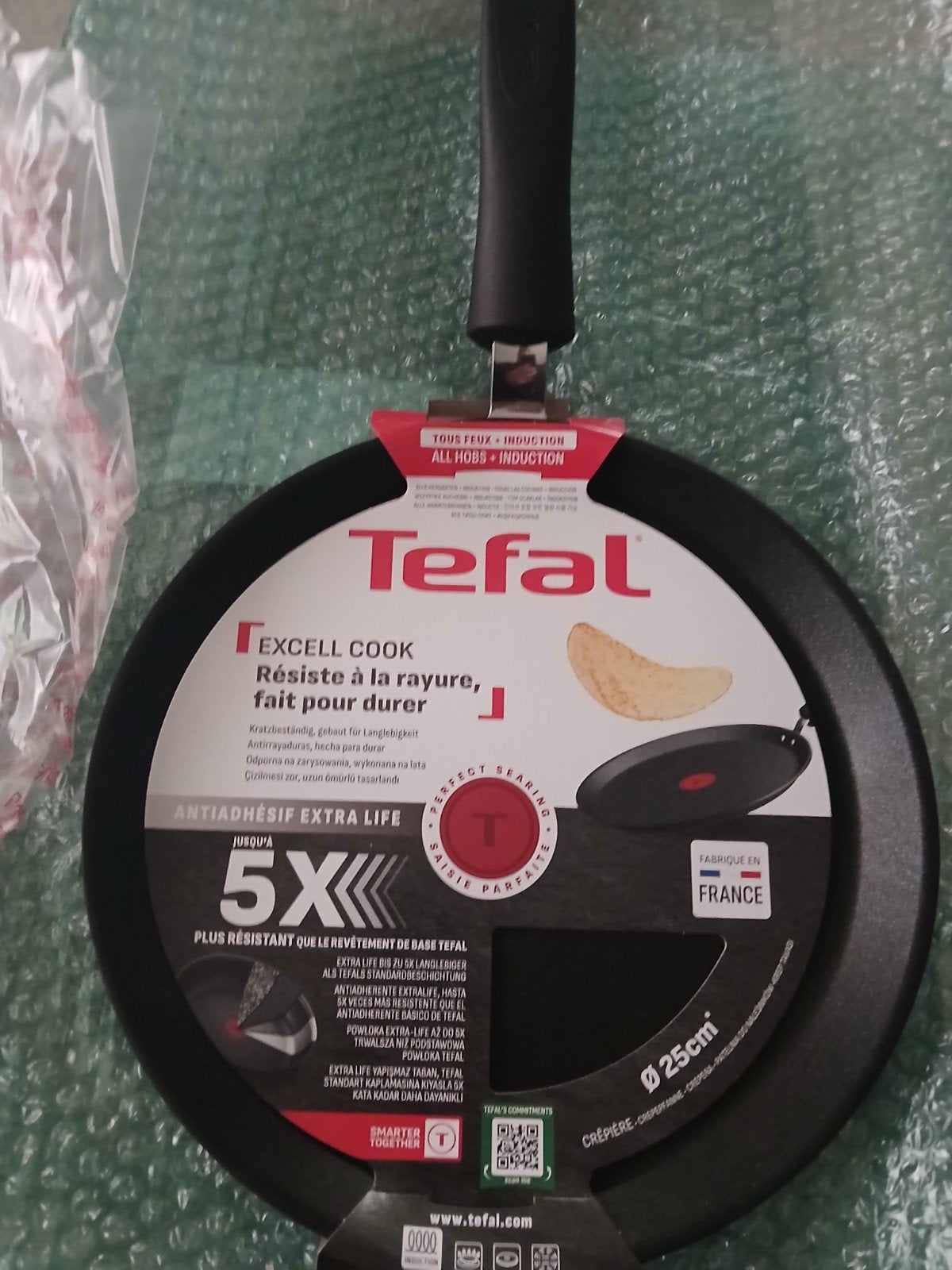 Tefal Excell Cook Crêpepan 25cm - Inductie & Krasbestendig, Pannenkoekenpan, Overige materialen, Tefal, Antiaanbaklaag