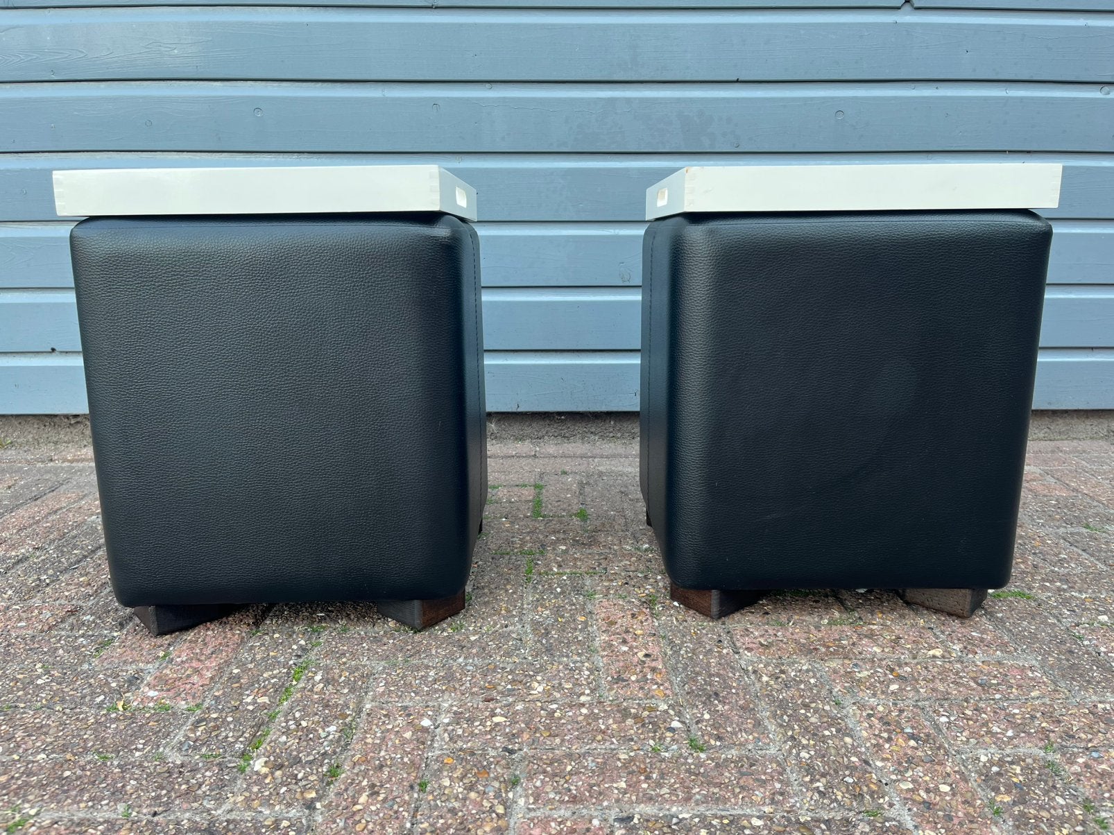 Hocker - bijzettafel 2x, Ophalen, Minder dan 45 cm, Minder dan 55 cm, Vierkant