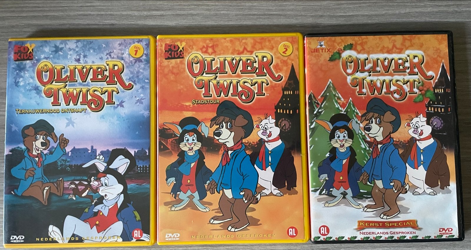 Oliver Twist DVD Collectie - 3 DVD's (Fox Kids/Jetix), Gebruikt, Animatie, Verzamelbox, Alle leeftijden