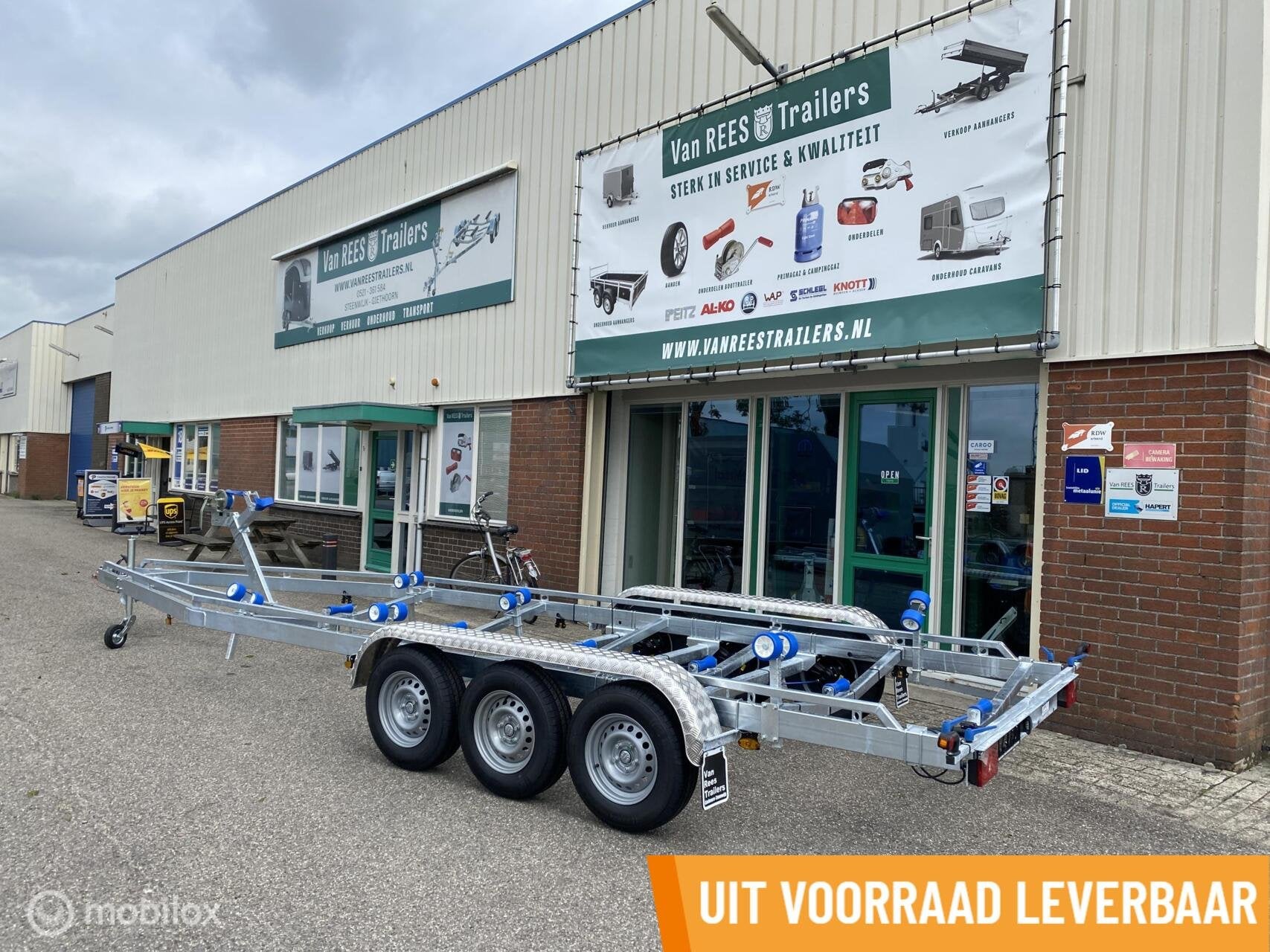 NIEUW Boottrailer Vlemmix 3-assig 10 m, Watersport en Boten, Boottrailers, Nieuw, Overige typen, Geremd