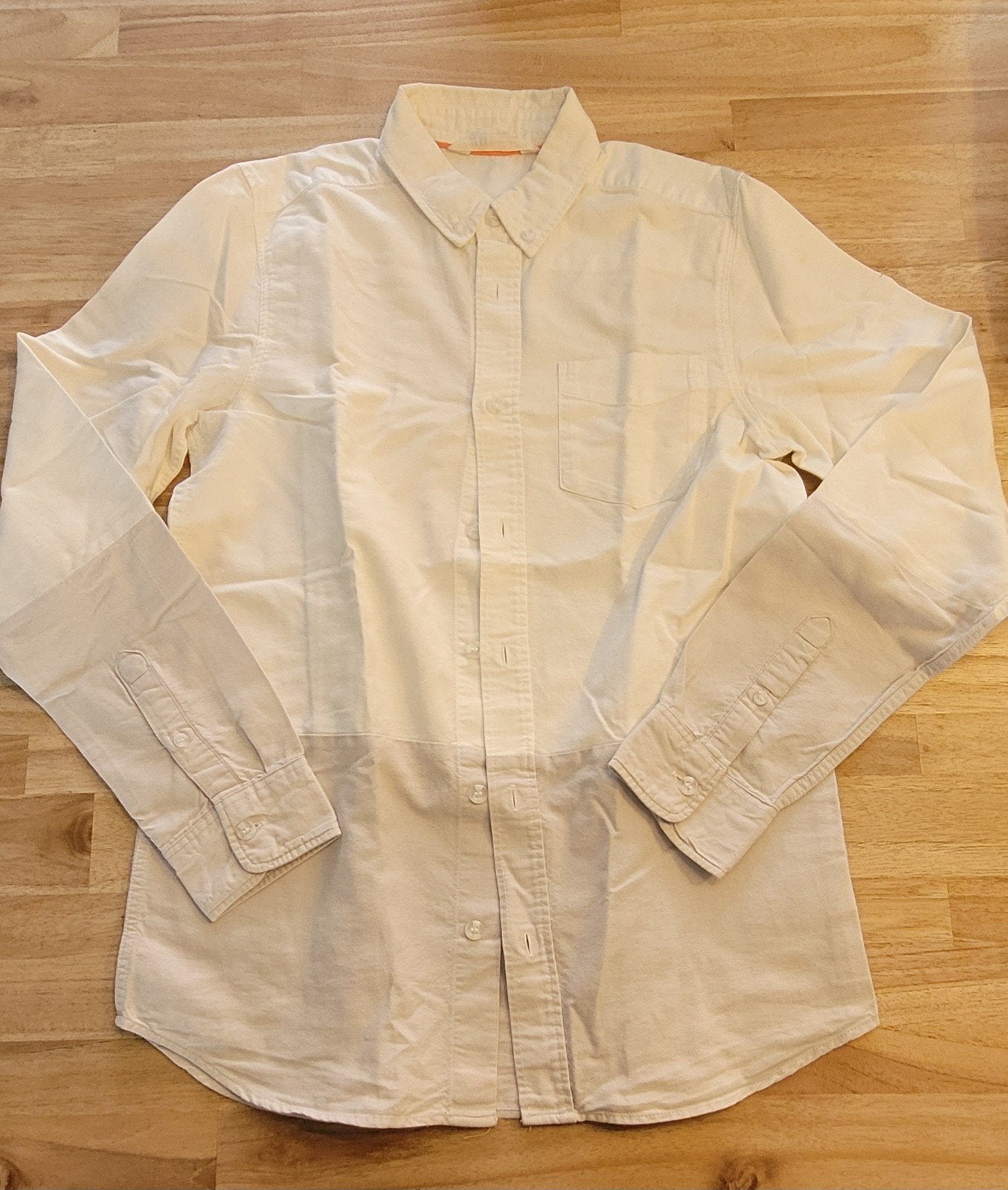 H&M jongens overhemd wit-grijs maat 158, Gebruikt, H&M, Overhemd of Blouse, Ophalen of Verzenden