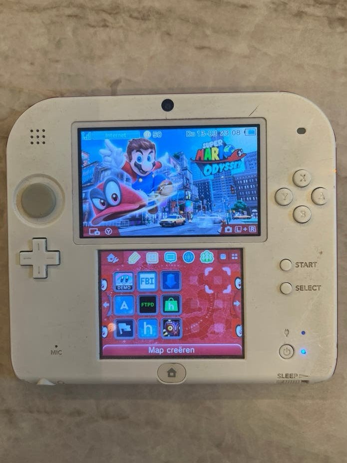 Modded 2DS, 1000+ games!, Ophalen of Verzenden, Zo goed als nieuw, 2DS